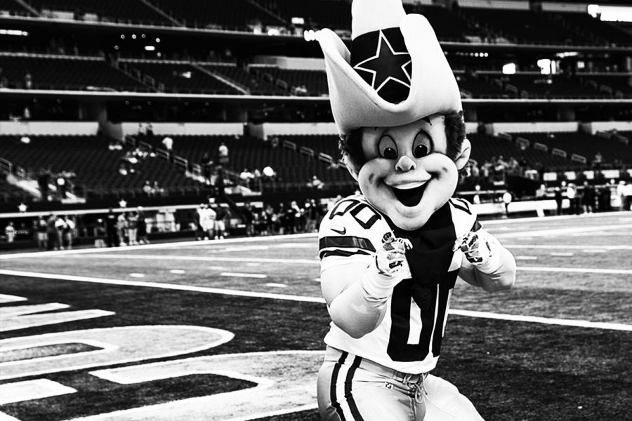 Rowdy, the Dallas Cowboys mascot, represents the good, clean fun and the winning spirit that the team has somehow lost over the years.