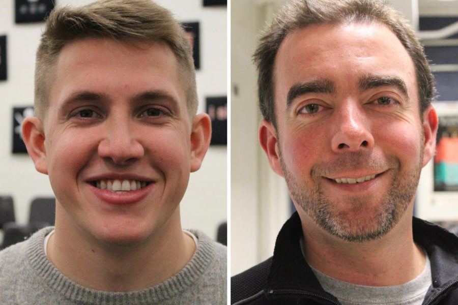 Director of bands Spencer Hile and West science teacher  Ryan Ellison were nominated and selected as Novembers staff member of the month at East and West respectively.