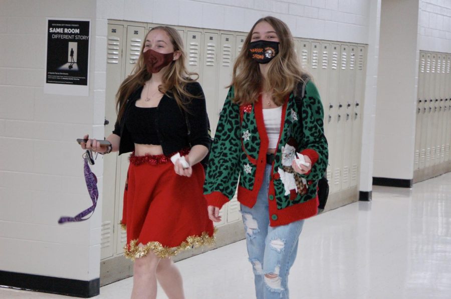 Students participate in Ugly Holiday Weather Day on Dec. 9 during the last day of spirit week at the Upper Campus.