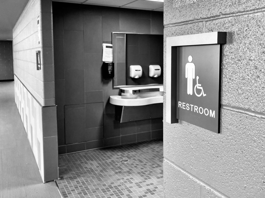The bathrooms in the Center for Science, Technology and Industry, the new addition at the Upper Campus, looks slick, but are less private and do not promote safety.