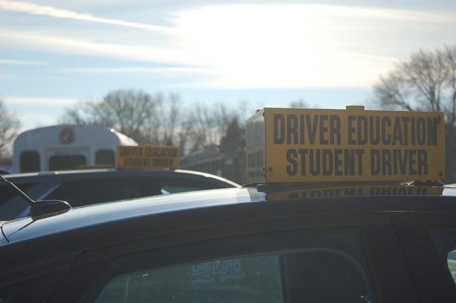 The drivers education cars are geared up for students to practice their driving skills, but will freshmen be allowed in the drivers seat?