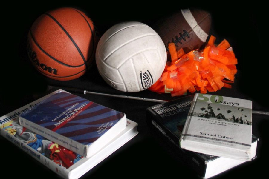 Athletes are under pressure to perform both on and off the field. Though the IHSA has eligibility requirements that students must be passing 5 classes to compete, many athletes want to do well, especially in their honors or AP classes, but practice and training can cut into homework time. 