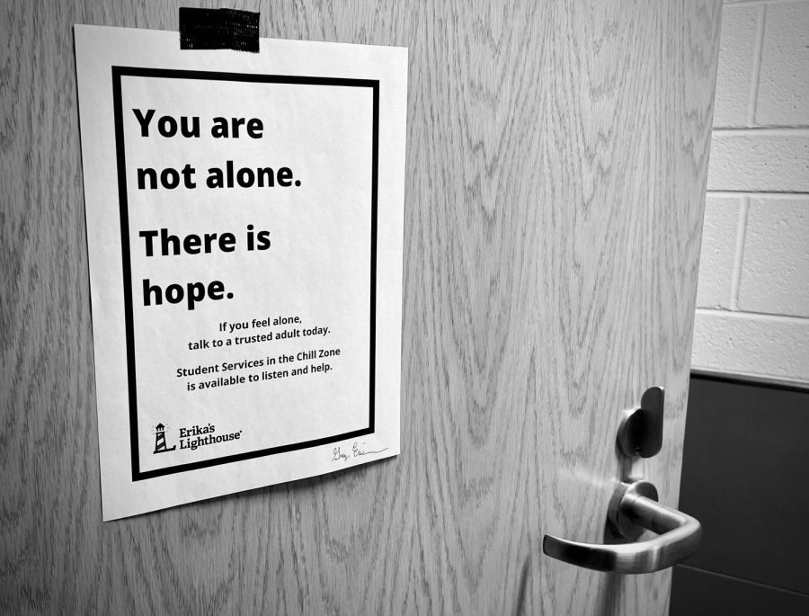 Signs+that+say+You+are+not+alone+hang+throughout+MCHS%2C+but+not+many+students+know+what+Erikas+Lighthouse+is+or+what+sort+of+support+they+offer+students+who+need+help.