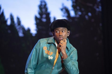 Tyler, The Creator performs on the Frank Stage on the final day of the three-day Day N Vegas hip-hop music festival at the Las Vegas Festival Grounds in Las Vegas on Sunday, Nov. 14, 2021.