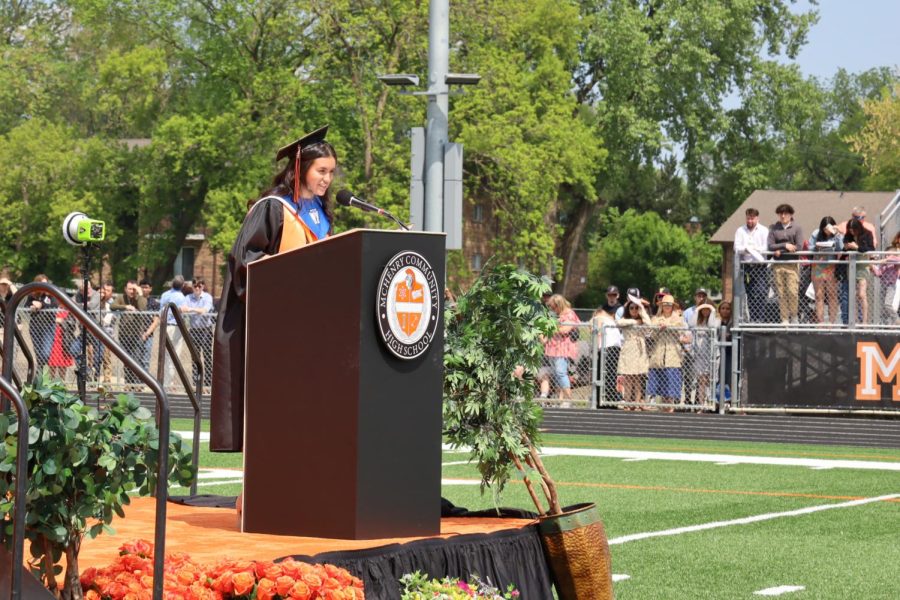 Daisy Lomeli address at the Class of 2023 on Saturday at McCracken Field. 