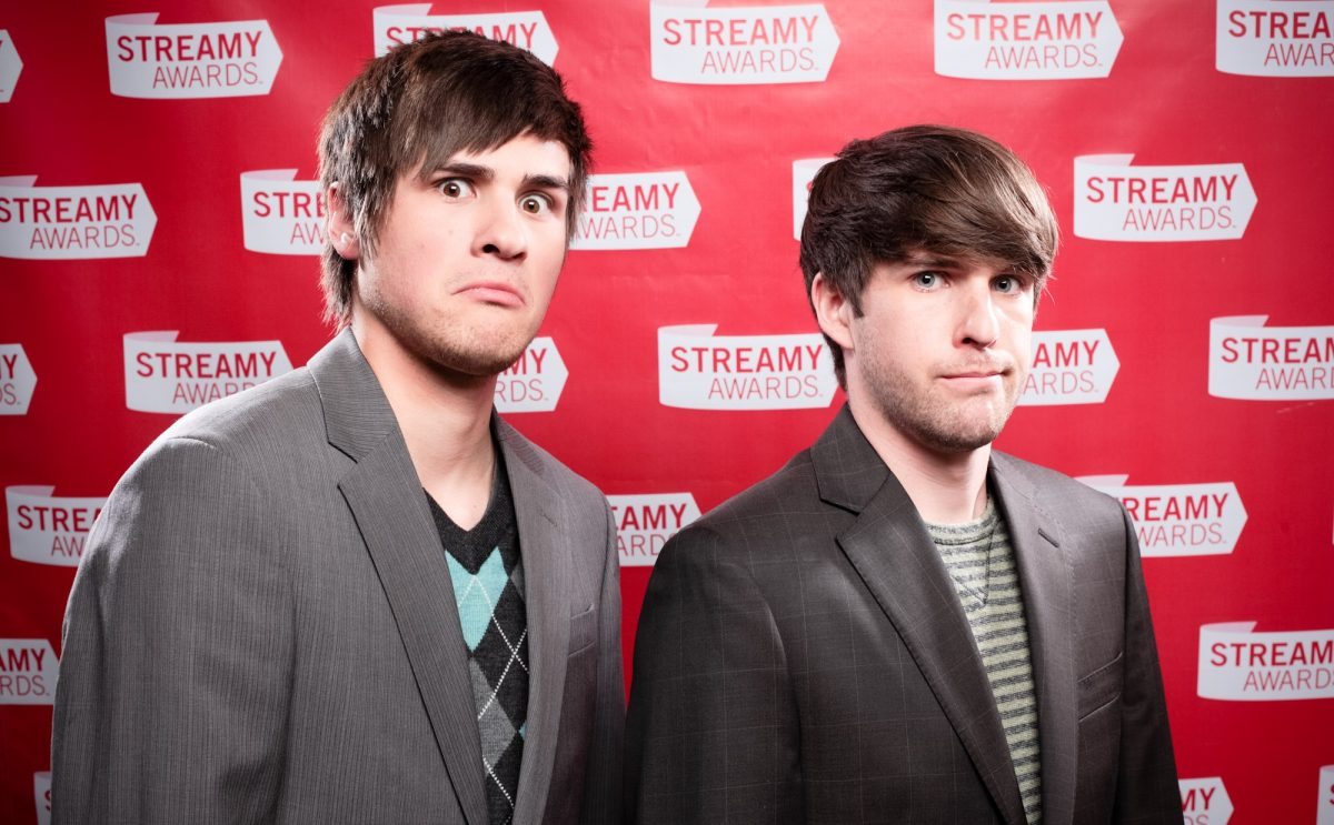 Comedians+Ian+Hecox+and+Anthony+Padilla+pose+for+the+Streamy+Awards+in+2010.+After+12+years%2C+the+Smosh+brand+is+back+in+Hecox+and+Padillas+hands