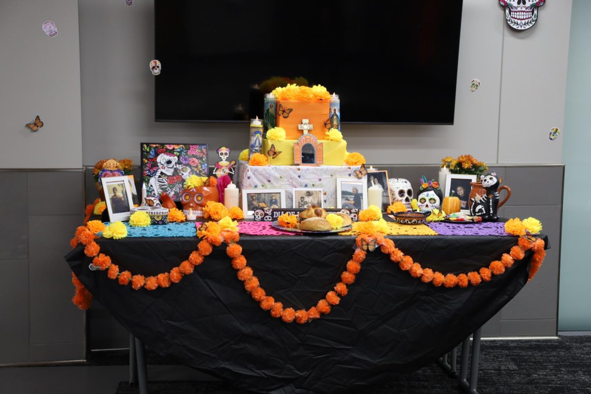 Families who celebrate Día de Los Muertos often set up ofrendas to commemorate and welcome their loved ones who have passed away. MCHSs Latin American Student Organization hosted the Day of the Dead event on November 4 at the Upper Campus.