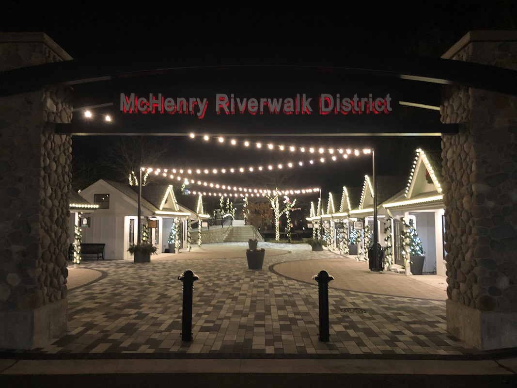 McHenry Riverwalk District is decorated and prepared to host many events for the holiday season. 