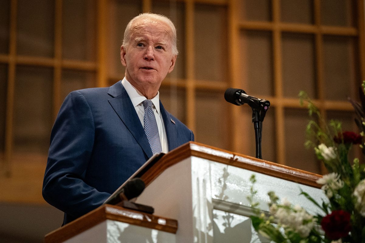 US President Joe Biden delivers remarks at the St. John Baptist Church in Columbia, South Carolina, on Jan. 28, 2024. US President Joe Biden vowed on Sunday to strike back after a drone attack he blamed on Iran-backed militant groups killed three US troops in Jordan.