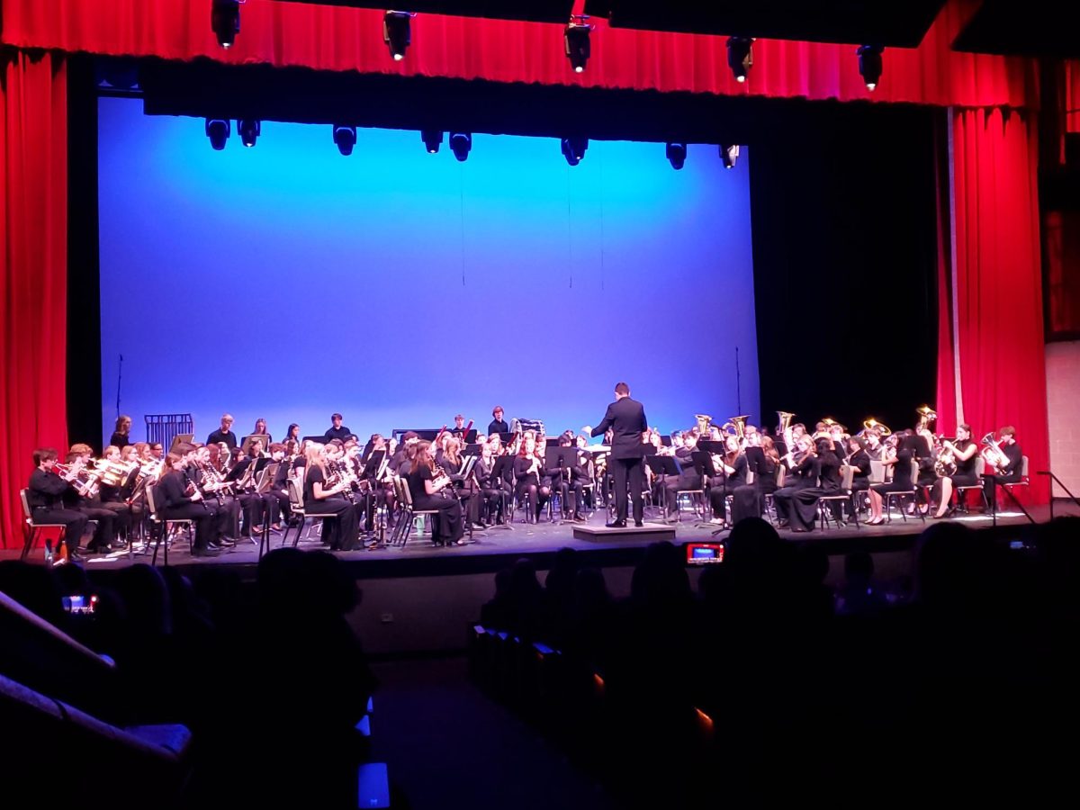 The+McHenry+County+Honors+Band+plays+at+Huntley+High+School+on+January+20.+The+band+was+comprised+on+members+from+high+schools+all+across+the+county%2C+including+11+from+MCHS.