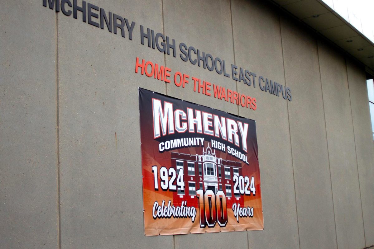 A banner hangs outside of the Freshman Campus main gym along Green Street at the start of the school year. This year, MCHS celebrates it's centennial year, having opened its doors for the first time in 1924.