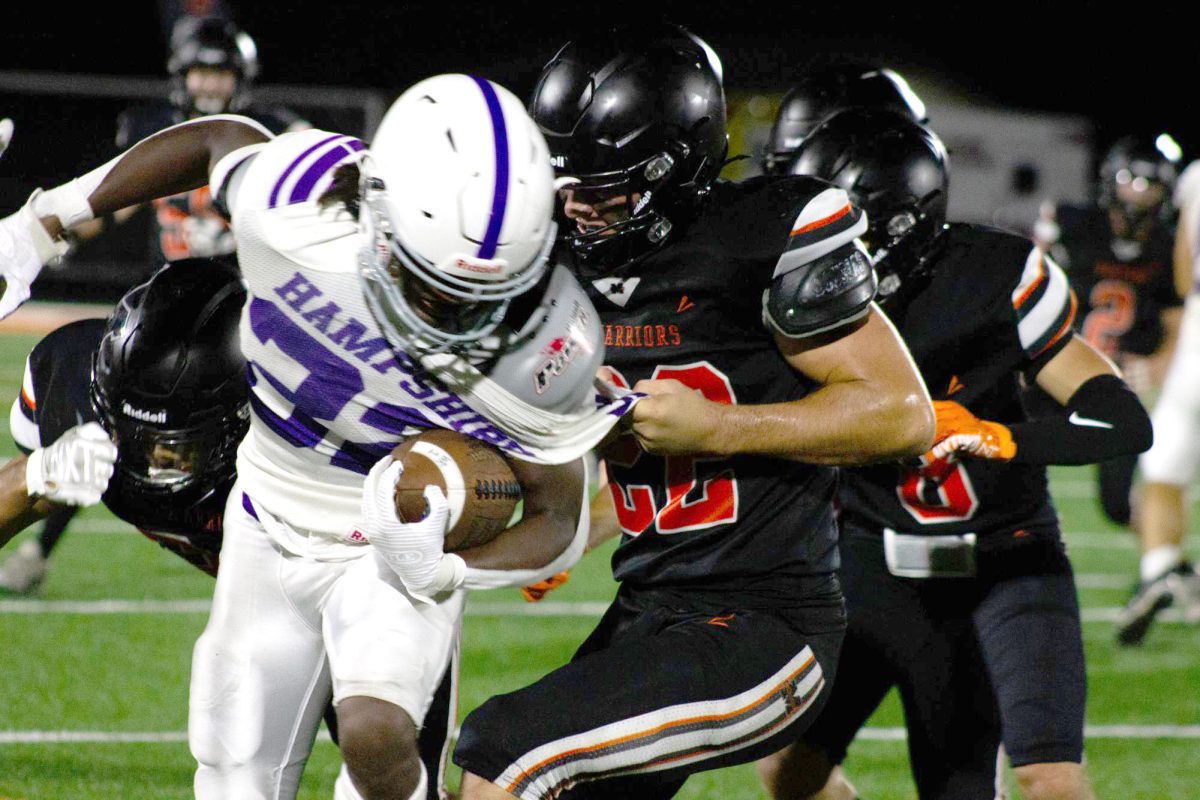 MCHS's varsity football team took on Hampshire on August 30 during their season opener at McCracken Field, losing 16-17.