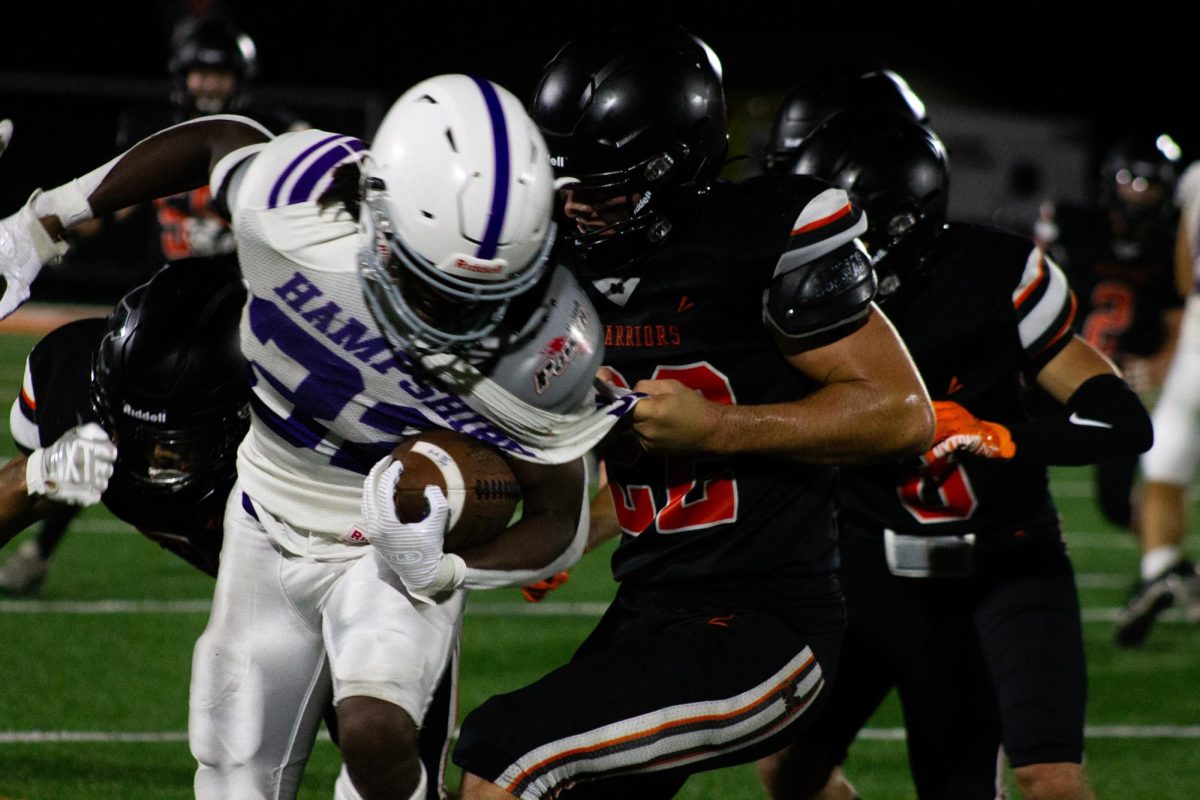 MCHS's varsity football team took on Hampshire on August 30 during their season opener at McCracken Field, losing 16-17.