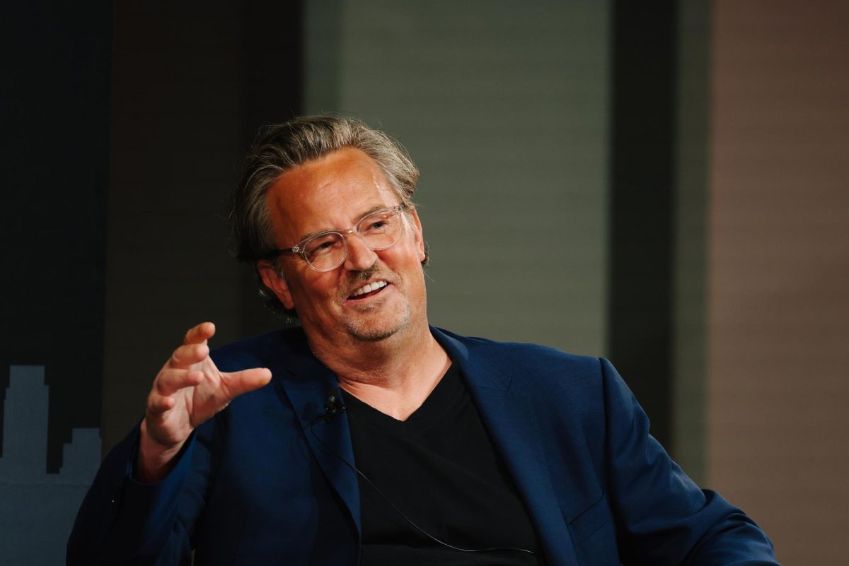 Matthew Perry speaks during the 28th annual Los Angeles Times Festival of Books at the University of Southern California on April 22, 2023, in Los Angeles. The actor died earlier this year.