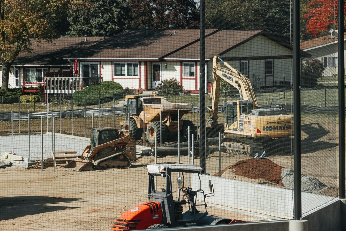 Softball fields are quickly being put together right outside the halls of MCHS.