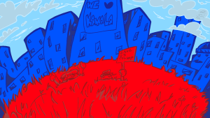 Though the vast majority of Illinois leans red and votes Republican, the population of Chicago is usually enough to cause the entire state to go blue in elections. Some downstate counties want to secede from the state so that their voices are better represented. 