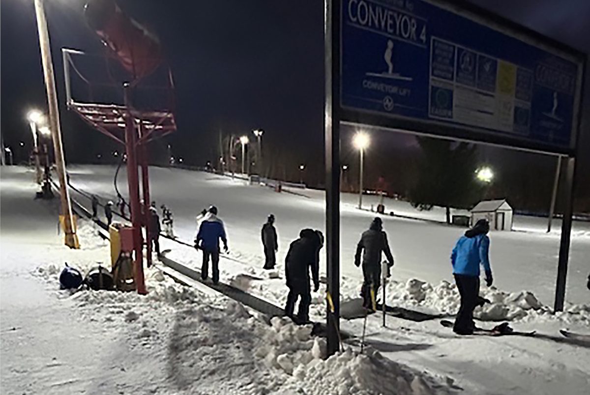 Students from MCHS prepare to ski at Alpine Valley Resort in Elkhorn, Wis. during the revivied Ski and Snowboard Club's first trip of the year last Wednesday.