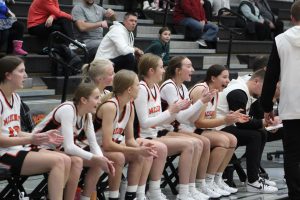 Girl Varsity basketball plays hard and fast against Crystal Lake South.