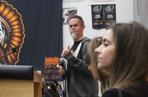 Dr. Jeff Pricket gives the thumbs up before addressing another class full of graduates during graduation practice for the class of 2024. Pickett's legacy of student impact will continue on as he moves on to a new school.