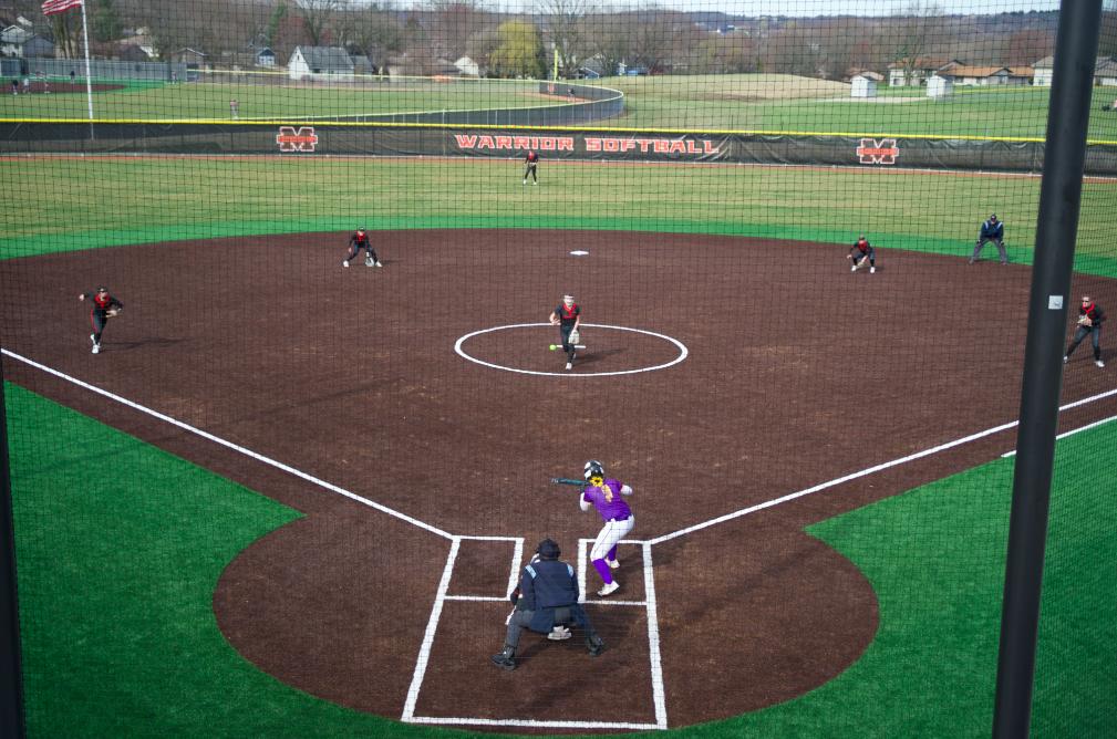 The MCHS Varsity Softball team was able to show off their new home turf on Saturday April 5.