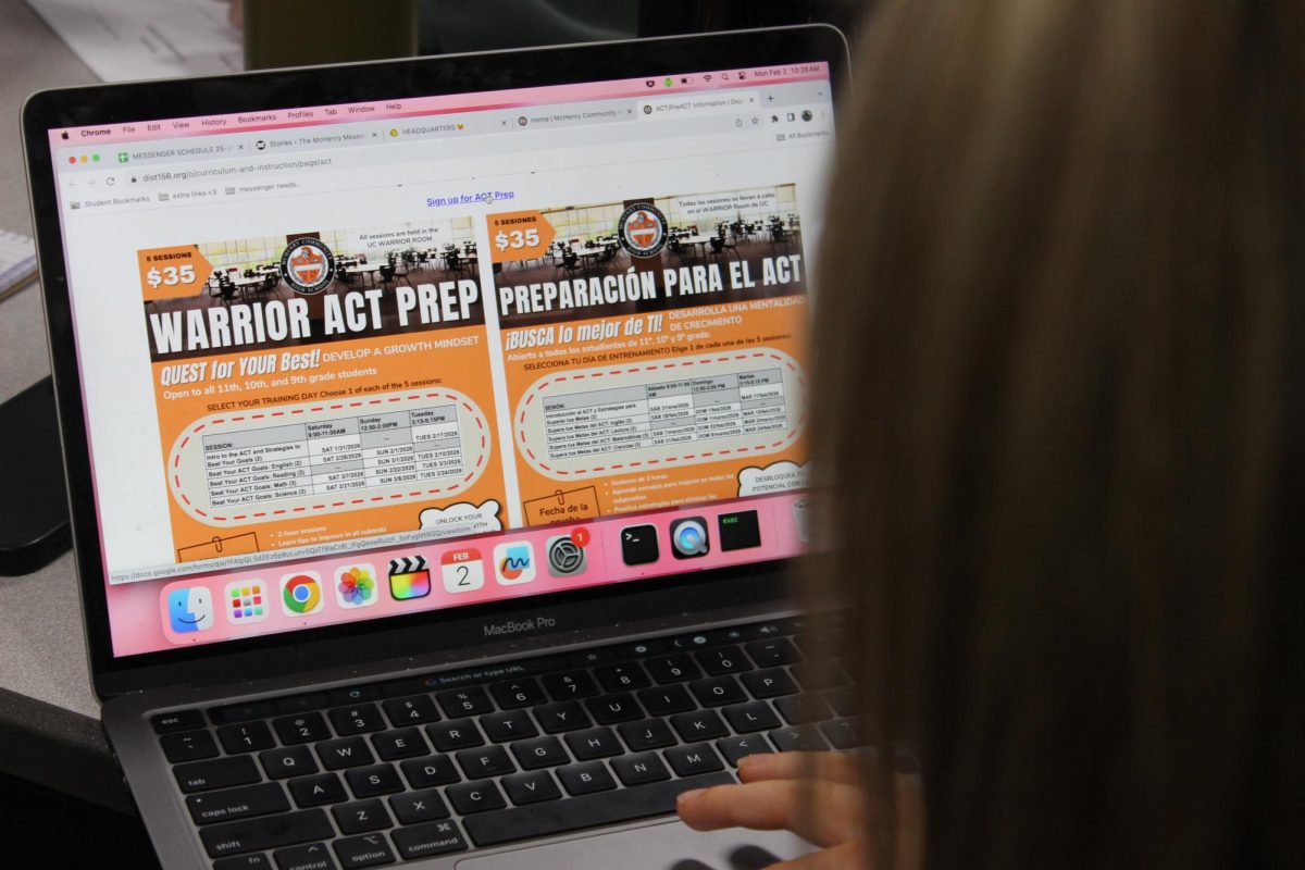 Students can look at the District 156 website for information on Warrior ACT prep. 