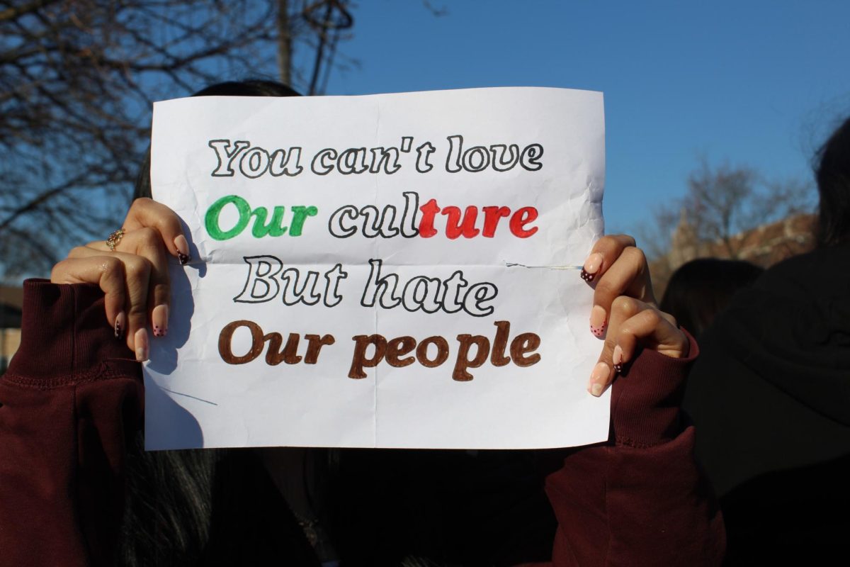 MCHS students from the Freshman Campus protest ICE and border patrol on Feb. 13 through the McHenry Community. Student participated in a peaceful walkout during 7th period a week before the Upper Campus's planned walkout.